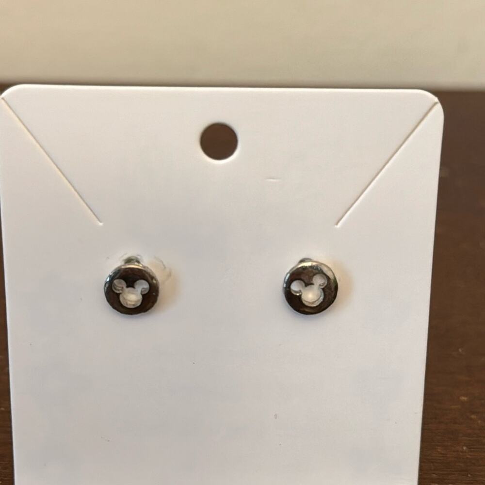 Mickey Mouse Shaped Silhouette Stud Earrings